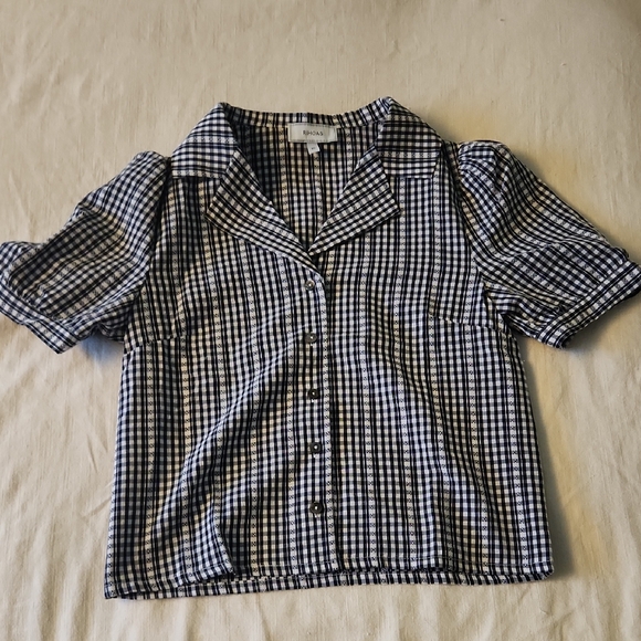 RIHOAS Monochrome Checkered Blouse - Picture 1 of 4